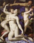 Agnolo Bronzino an allegory with venus and cupid USA oil painting artist